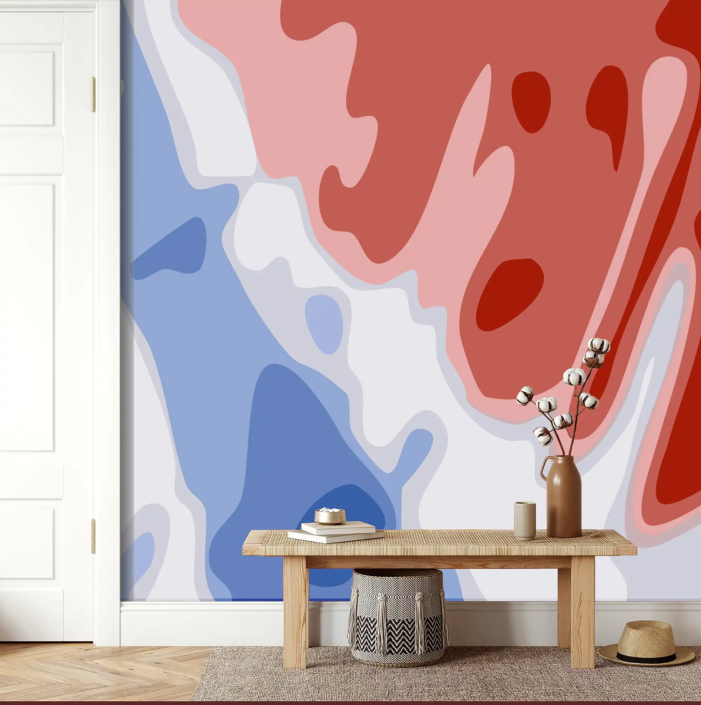 Happywall demo 4 blue-red swirls x50